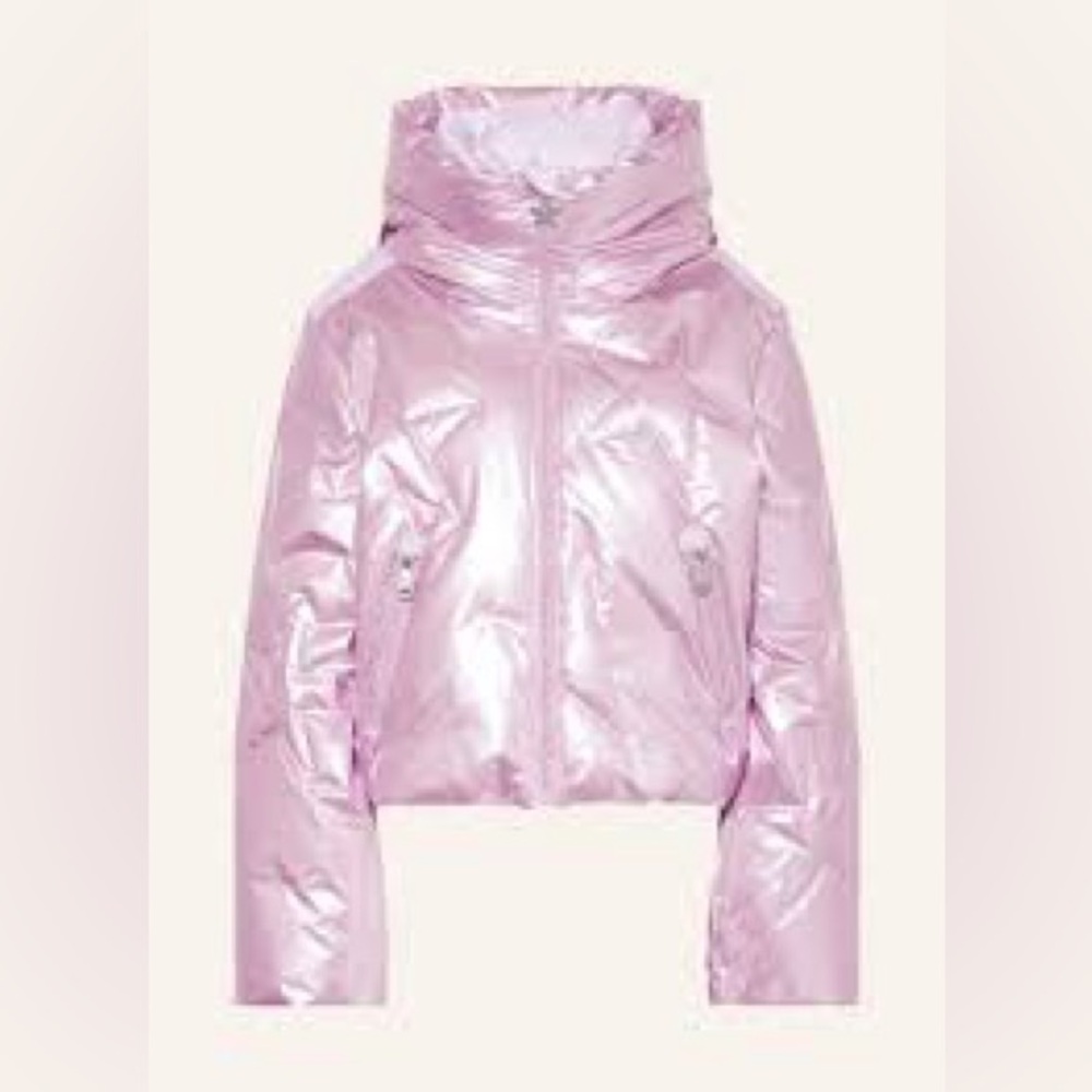 Goldbergh Glamstar metallic down ski jacket size 4 sweet lilac lavender